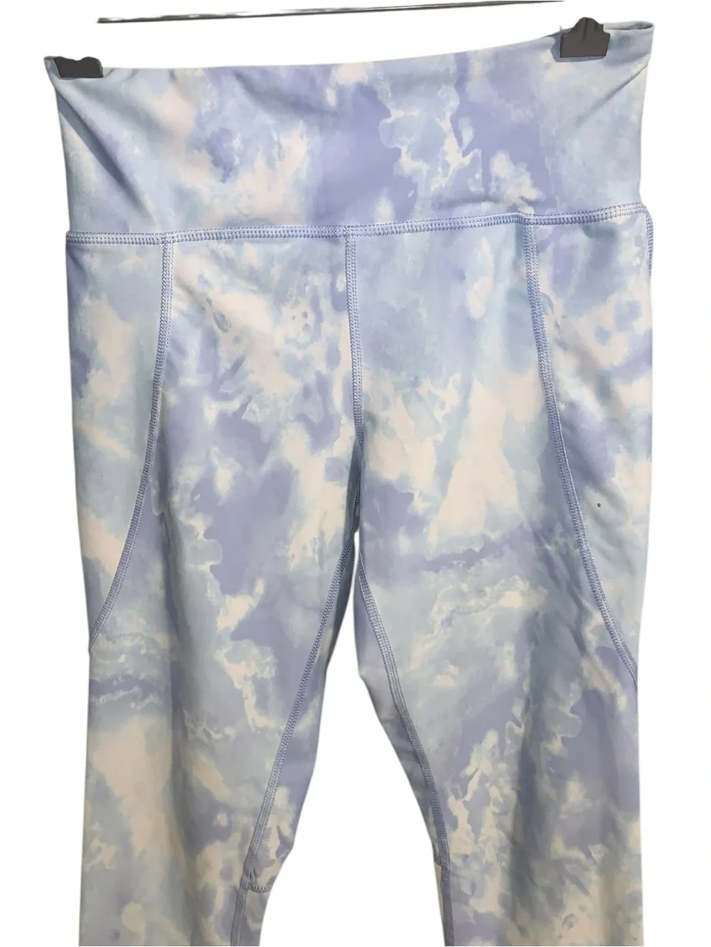 Old Navy Active Powersoft Light Blue Tie-Dye Leggings High Rise Go Dry